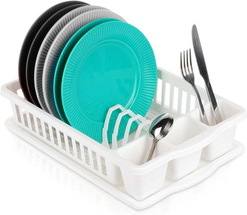 White dish rack 395x26x85 cm