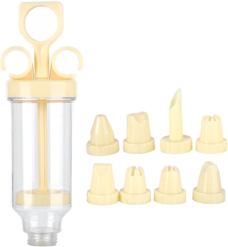 lyrlody Keksspritzpistolen-Set, 8-teiliges Tortendekorations-Tüllen-Set, langlebiger und robuster ergonomischer Griff fü...