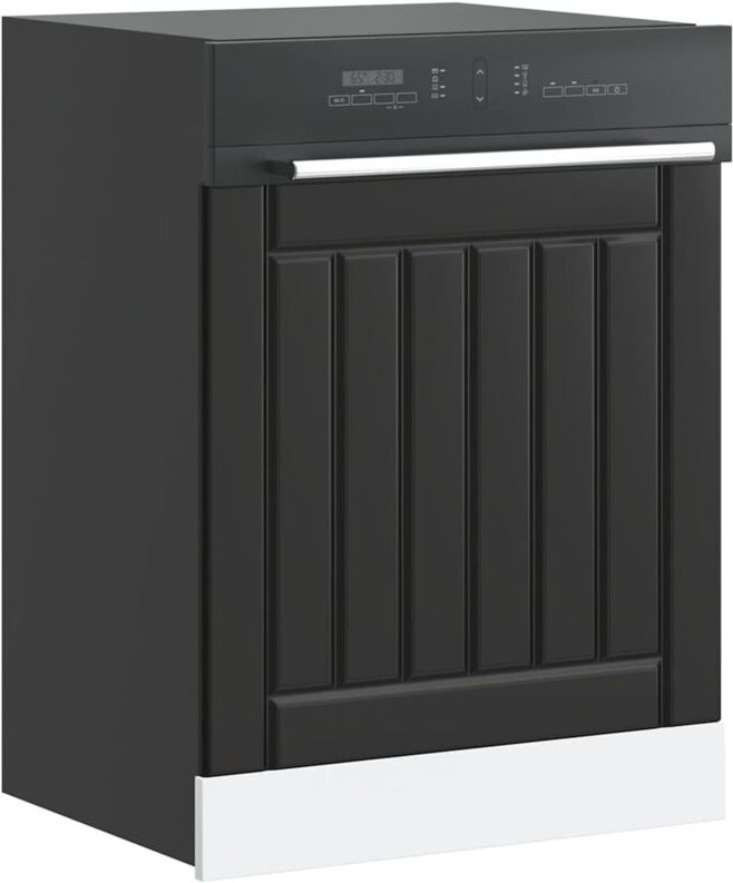 Geschirrspülerblende Lucca Schwarz Holzwerkstoff Vidaxl