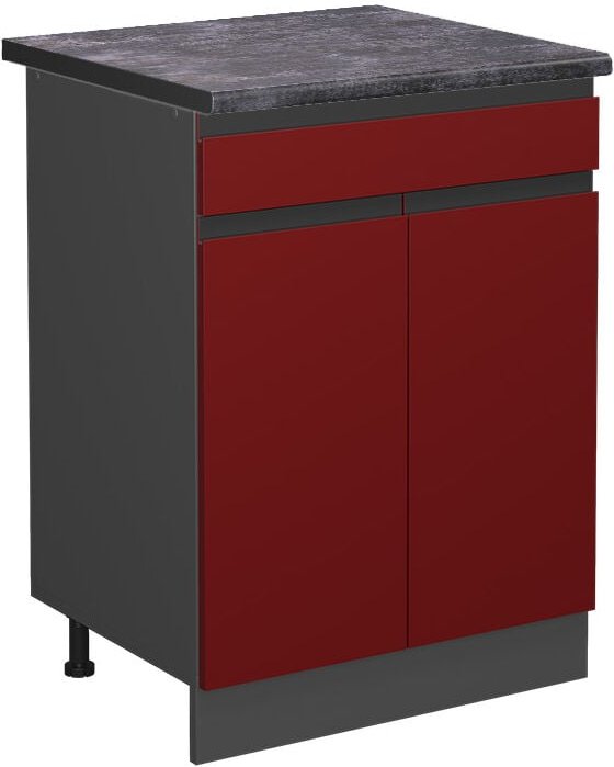 Thumbnail - Vicco - Küchenunterschrank R-Line, Rot, 60 cm , ap Anthrazit