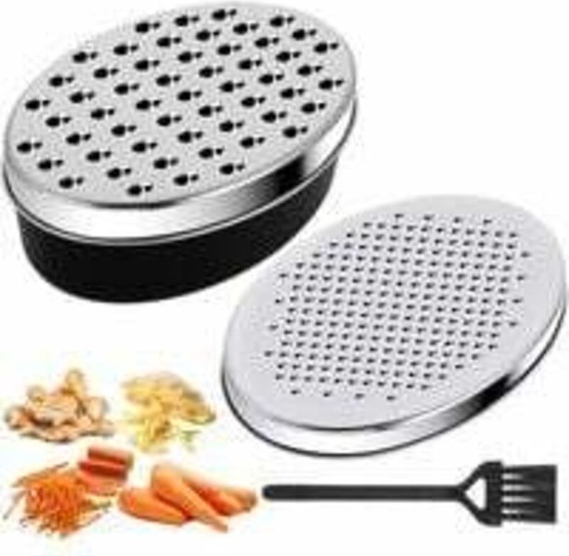 Käsereibe mit Behälter, Gemüsereibe aus Edelstahl mit luftdichten Behältern, Zitronenreibe für Cheddar-Käse, Ingwer, Gem...
