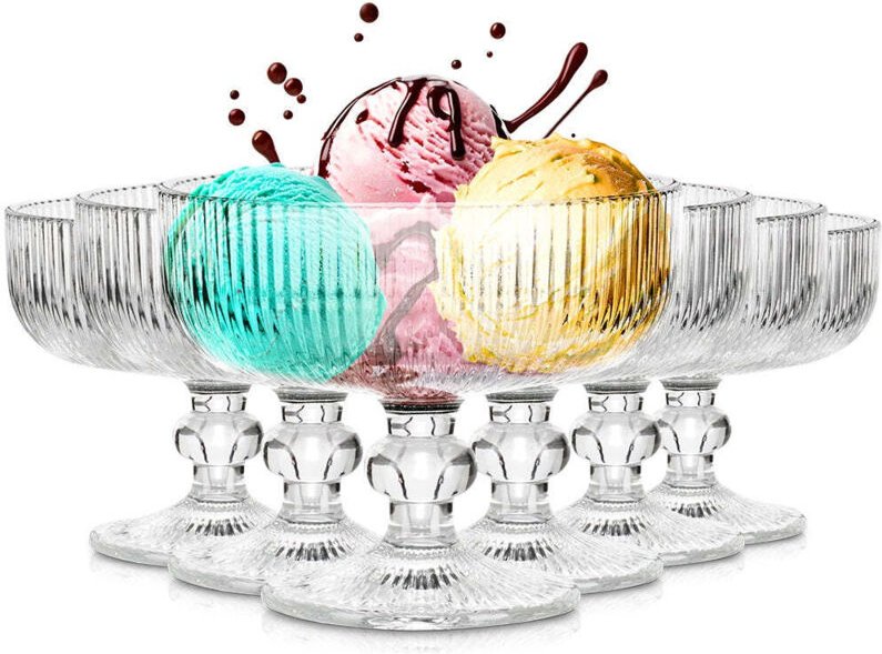 Eisbecher aus Glas, 270 ml, 6er-Set