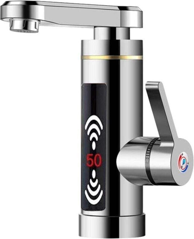 Grifo eléctrico, elegante grifo eléctrico de acero inoxidable, mezclador instantáneo con sistema de calentamiento instan...