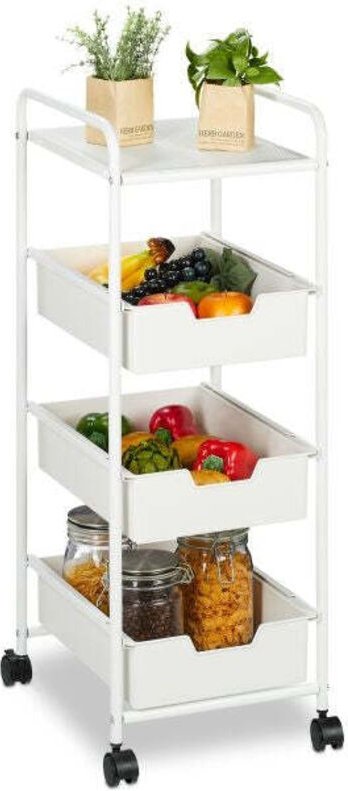 Wagen mit 3 ebenen und regal