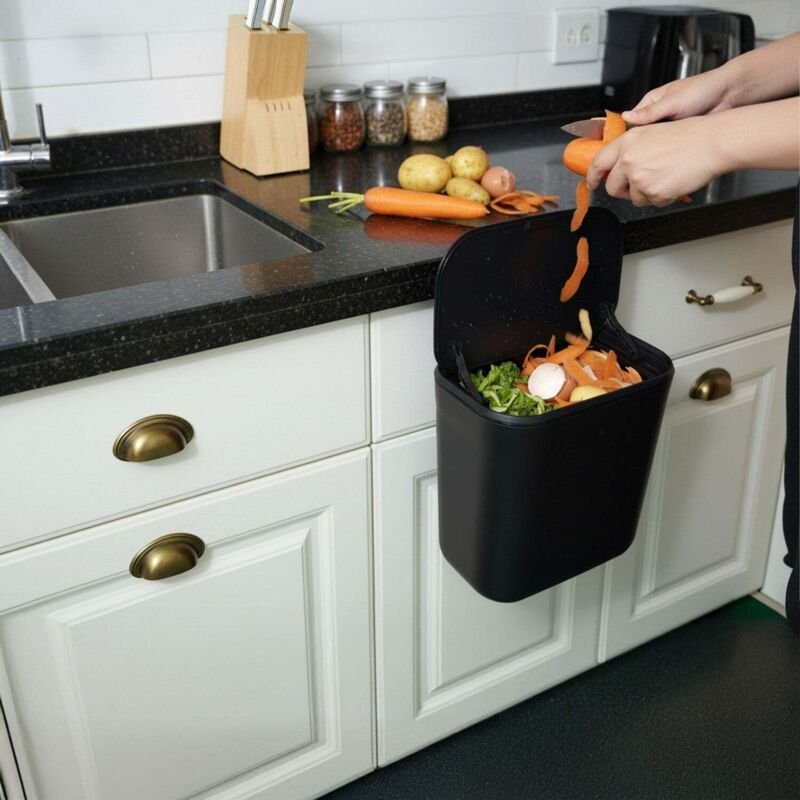 Hangender kuchenabfalleimer 9l - kompakte abfallentsorgung