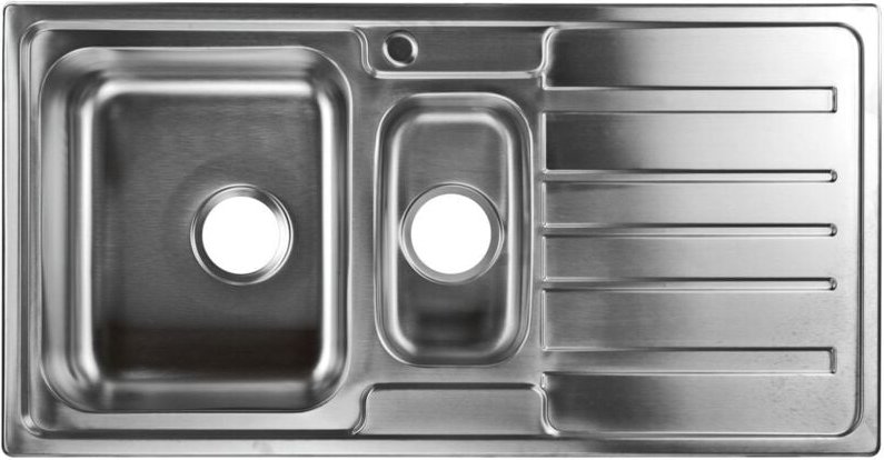 Stabilo-sanitaer - Einbauspüle 'Klaus' Spülbecken links und Ablage rechts