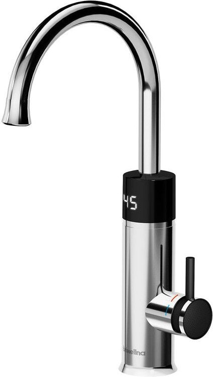 Elektrischer Küchenarmaturen 3200W Wasserhahn mit Durchlauferhitzer LED Digitalanzeige Elektrischer Wasserhahn 360° Dreh...