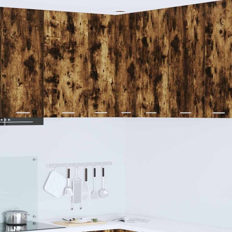 Hängeschrank Geräucherte Eiche und Weiß 57 x 57 x 80 cm vidaXL