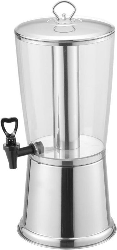 Mophorn Getränkespender (1 x 8 L) für Partys, Saftspender aus Edelstahl und Kunststoff mit tropffreiem Zapfhahn, Wassers...