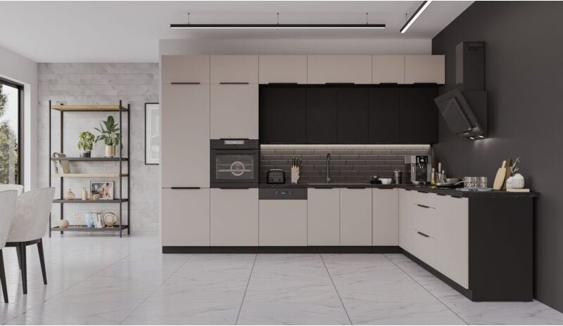 Küchen Preisbombe - Winkelküche arona siena 350x290 Küchenzeile Eckküche Küche Kaschmir xl Stauraum