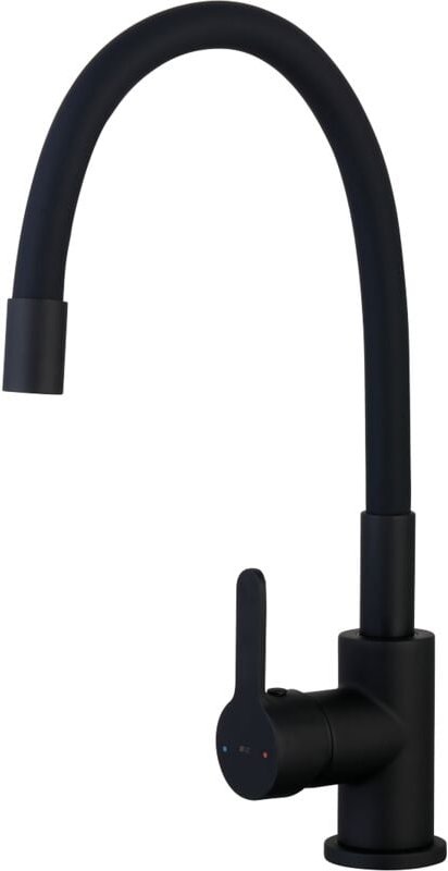 Essebagno - Memory-Spülbeckenmischer mit flexiblem Schwarz und Memory-Schaum.