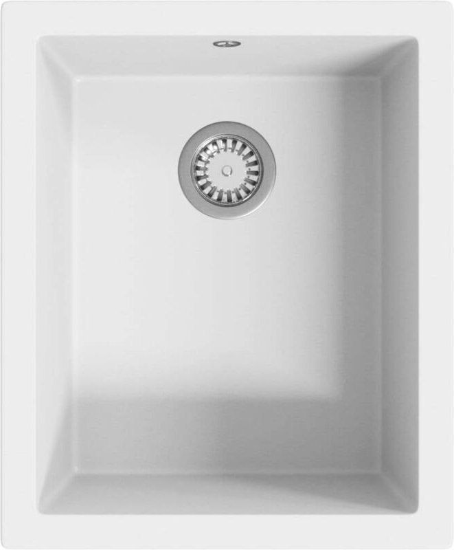 Küchenspüle mit Überlauf Weiß Granit Vidaxl