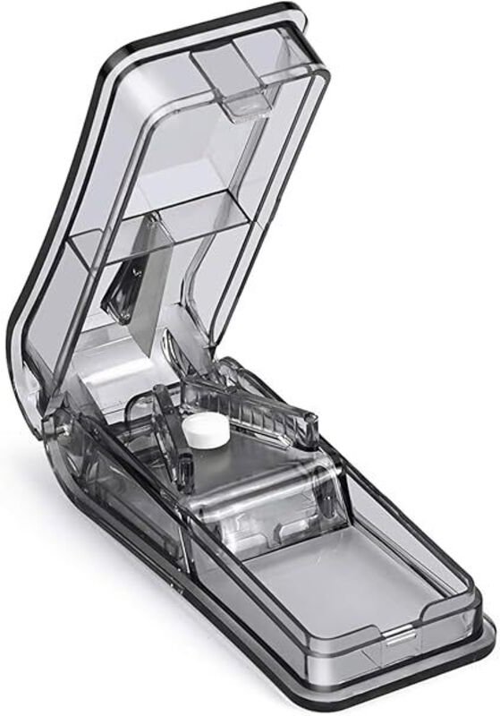Schwarz, Pillenteiler zum Schneiden und Zerkleinern von kleinen und großen Tabletten, Tablettenteiler zum Teilen Ihrer P...