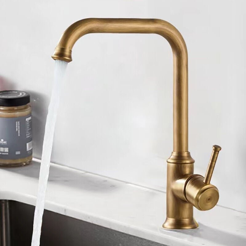 Küchenarmatur, mit 360° drehbarer Küchenmischbatterie und einstellbarem Warm- und Kaltwasserhahn, geeignet für Küchenspü...