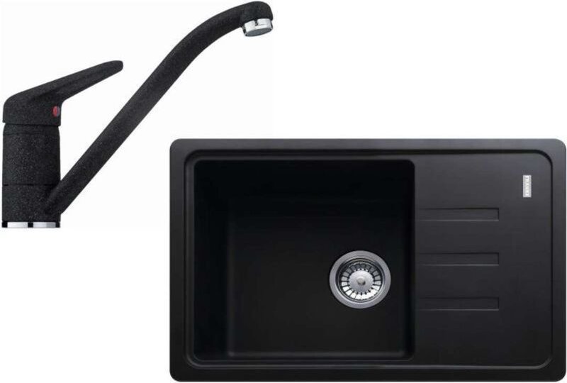 Sets - Küchenset G117, Fragranitspüle bsg 611-62, Onyx + Armatur fc 9541.071, Onyx 114.0440.698 - Franke