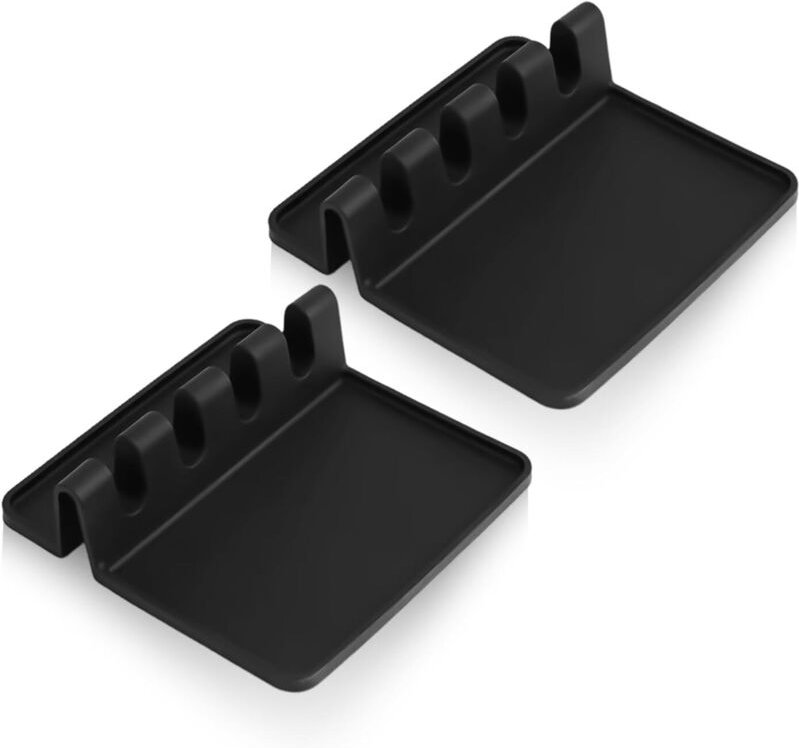 Set mit 2 Küchenutensilienhaltern, Löffelablage, Geschirrablage, Teelöffelablage, Hengtian Küchenutensilienhalter, schwa...