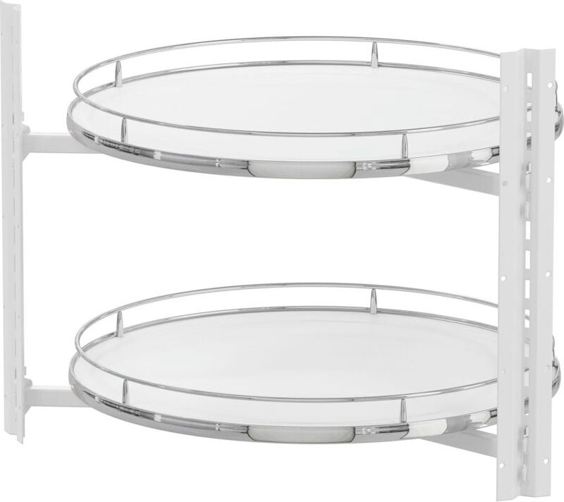 Vs cor Wheel Pro Drehteller für Eckschrank Organizer - Rondell Küchenschrank drehbar 4/4-Kreis, kb 800mm, weiß/chrom