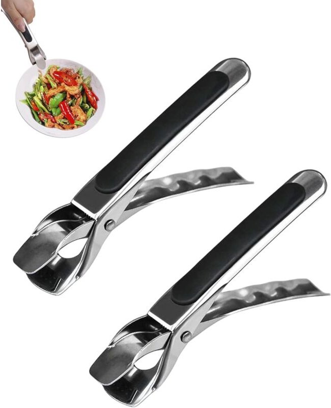 CCYKXA 2-teiliger Hitzeschutz-Schüsselclip, Heißwasser-Greifer, Heißluftfritteusenclip, Edelstahl-Hitzeschutzclip, für h...