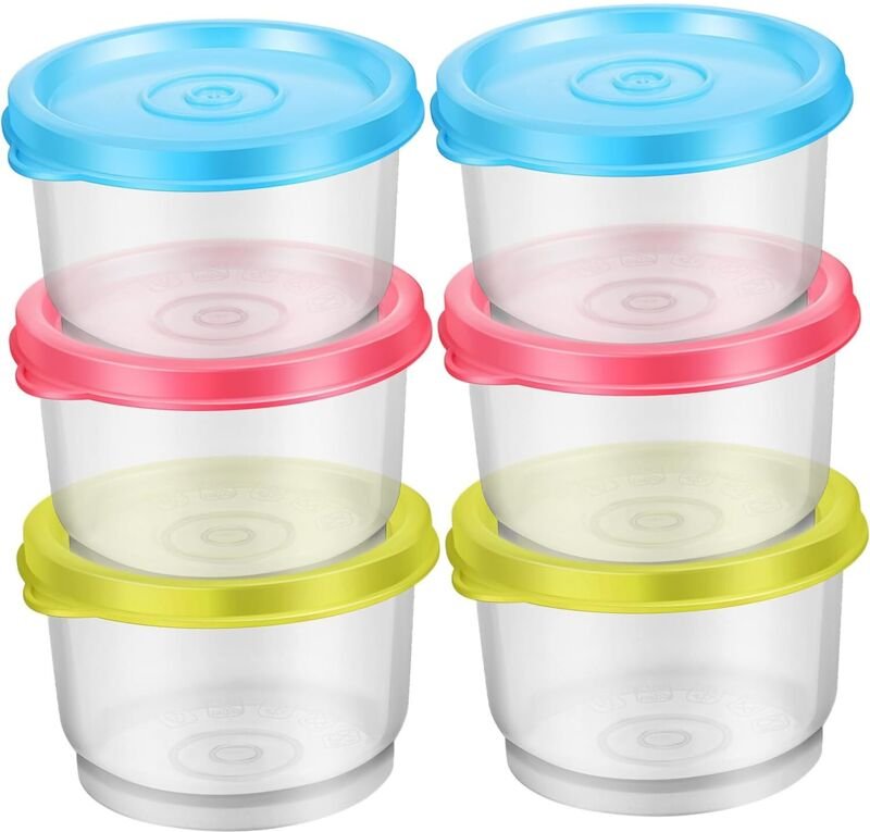 160-ml-Luftdichtbehälter für Gewürze und Snacks, tragbar, stapelbar, für Büro oder Gefrierschrank