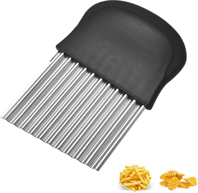 Wellenförmiger Pommes-Schneider aus Edelstahl,