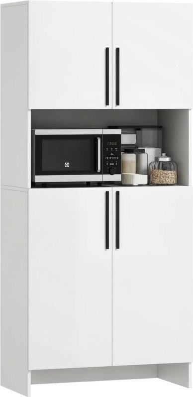 Küchenschrank Buffetschrank mit Arbeitsplatte, 2 Türen, 2 Schränken, Hochschrank mit geräuschlosen Scharnieren, Mikrowel...