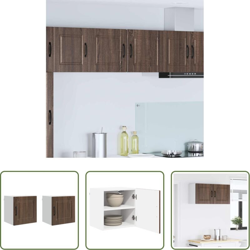 Holzschrank - Küchenschrank mit Tür 2 pcs Braun Eichen-Optik 40 x 31 x 40 cm