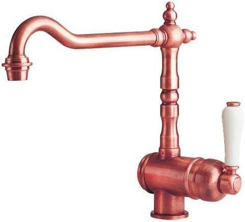 Retro-Spültischmischer mit Auslauf im Altkupferstil
