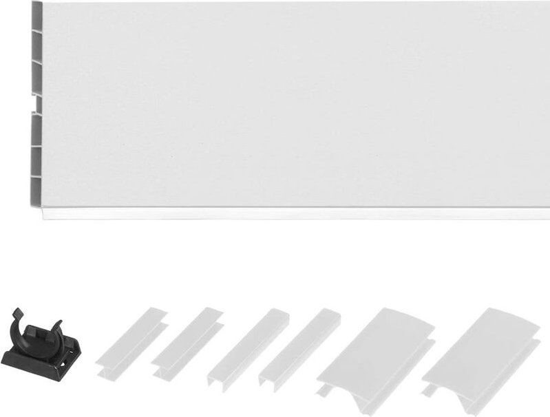 HOLZBRINK 150cm Sockelblende Sockelleiste für Einbauküche 150mm Höhe Weiß Hochglanz - HBK15