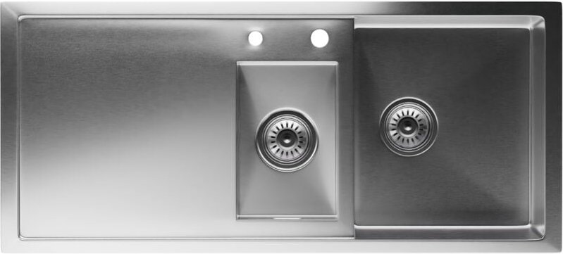 Klarstein Edelstahl-Waschbecken 100x45 cm für die Küche, inkl. Überlauf & Sieb - perfekte Größe & Material für deine Küc...