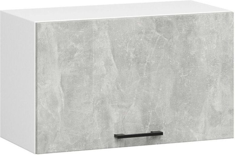 Hängeschrank Küchenschrank Akord oliwia modular W60 Wandschrank für Dunstabzugshaube Weiß 60 cm Tür Regal Front Beton B6...