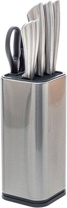 5five Simply Smart - Messer-Set mit Messerblock, Edelstahl, 5 Messer + Schere