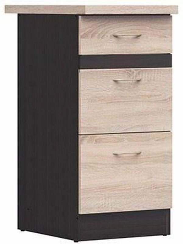 BigBuy JUNONA Unterschrank Küche Eiche Sonoma 40 cm