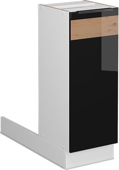 Vicco - Kücheninsel Fame-Line, Schwarz Eiche hochglanz, 30 cm ohne Arbeitsplatte