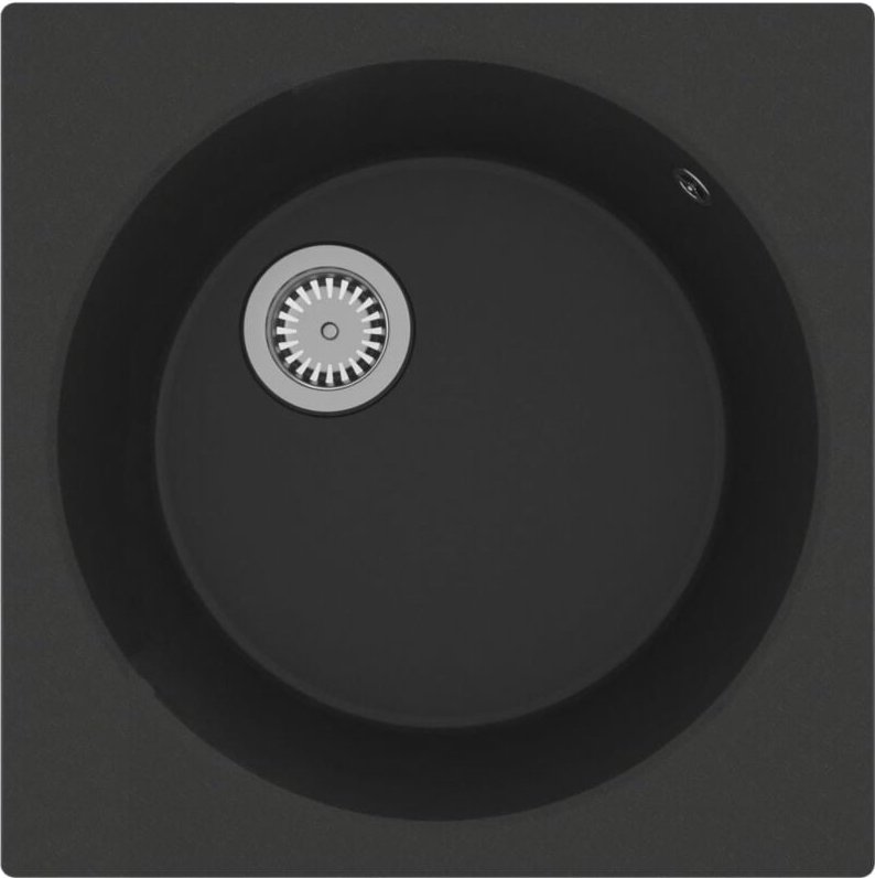 Küchenspüle mit Überlauf Schwarz Granit Vidaxl