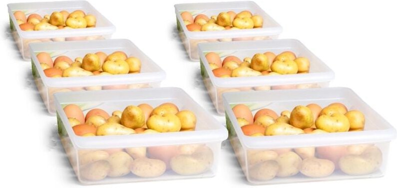 6x Novaliv Kühlschrank-Einsätze Kühlschrank Organizer