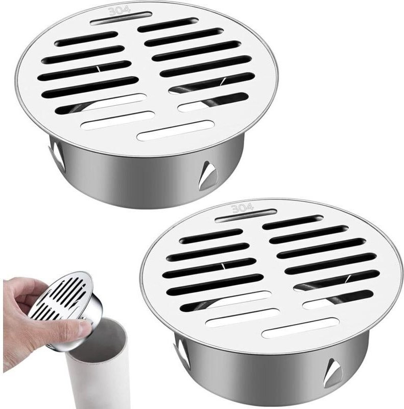 Stück Bodenablauf, Edelstahl-Dachbodenablauf für Abflussrohre, Abgasrohre, Dachbalkon (110 Flachmündung)