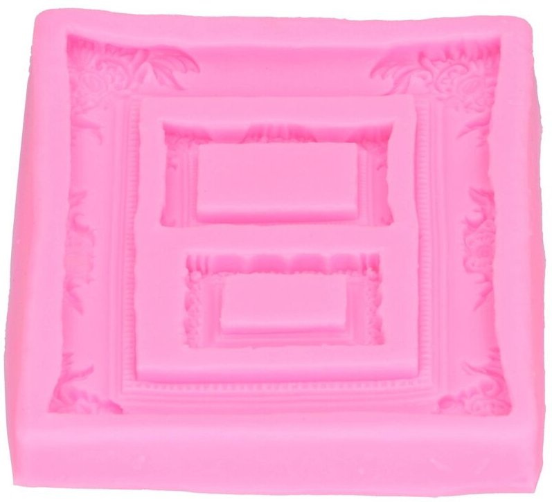 aqxreight Retro-Fotorahmen-Silikonform, rosa Fondant-Kuchendekorationswerkzeug