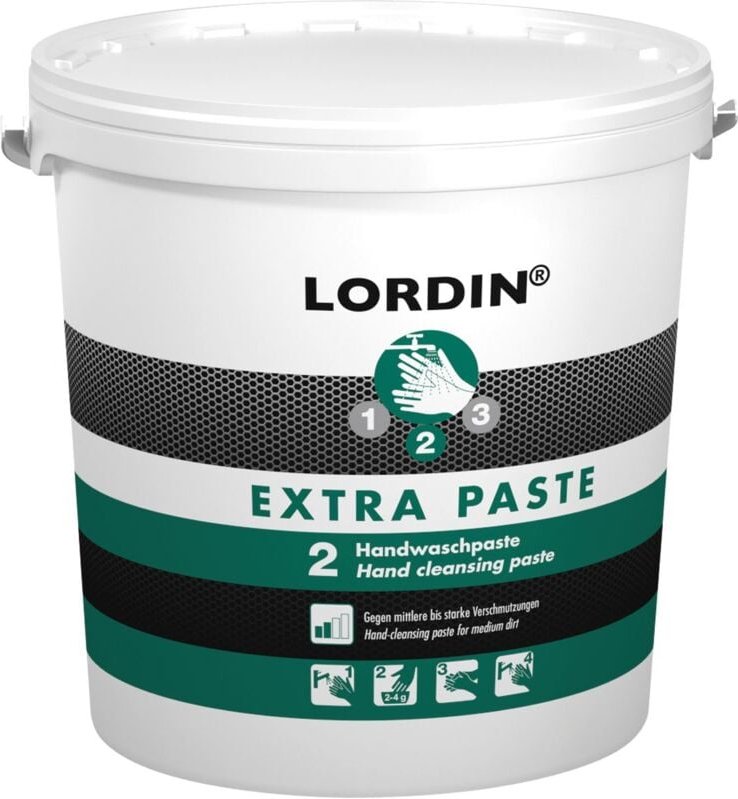 Lordin - Extra Handwaschpaste Werkstatt - Handseife für mittlere bis starke Verschmutzungen mit hautschonenden Naturreib...