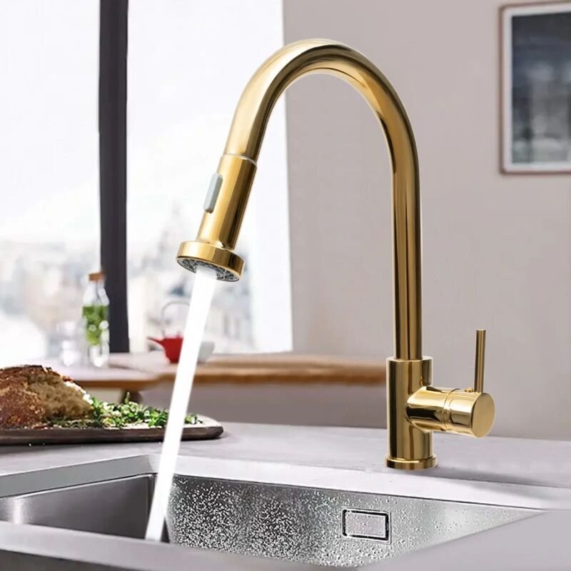 Schiebearmatur für Waschtische, 2 Betriebsarten, Küchenarmatur, Mischbatterien für Küchen und Waschbecken, Badezimmer