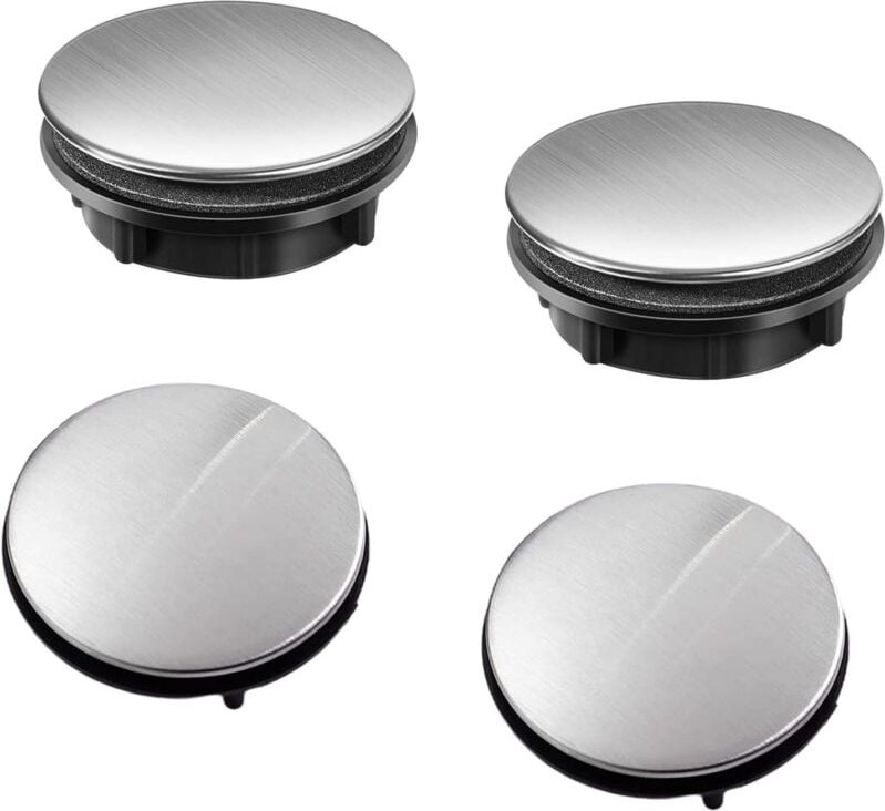 Shining House - 4er-Set Wasserhahn-Lochabdeckung, Edelstahl, Küchenspüle, Lochabdeckung für Küchenspüle, Montageloch 31–...