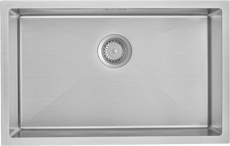 Auralum Edelstahl Spüle 70 × 44 × 19 cm Edelstahl Einbauspüle Küchenspüle, Unterbau-Spülbecken, für ab 80 cm Küchenschra...