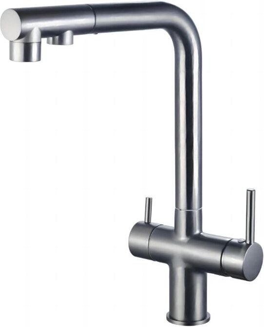 Küchenarmaturen mit 360-Grad-Ausziehbrause, Wasserfilter (Gunmetal Grey)