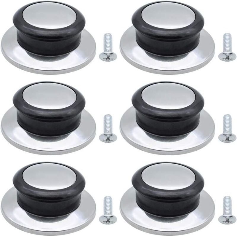 Set mit 6 universellen, hitzebeständigen Deckelgriffen für Töpfe/Pfannen