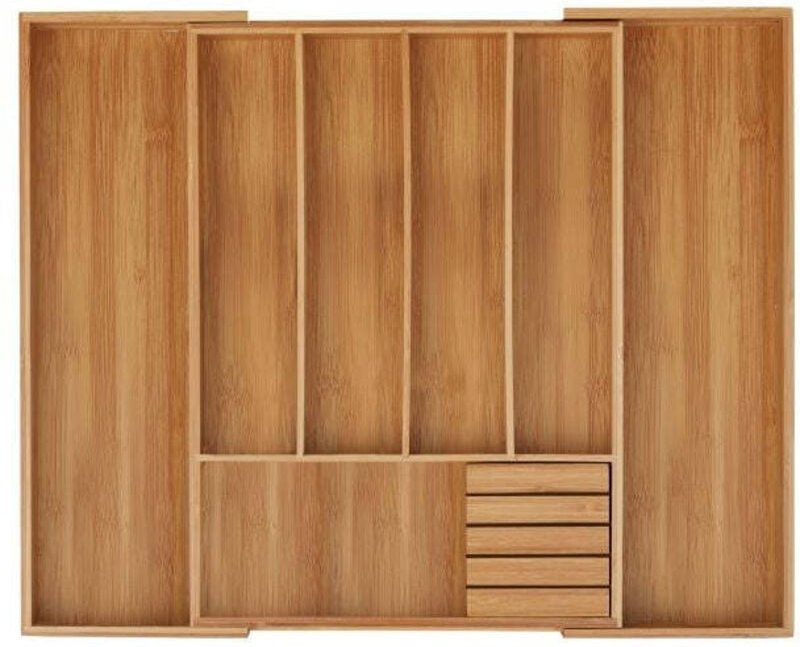 Northix - Besteckkasten bambus ausziehbar 883053