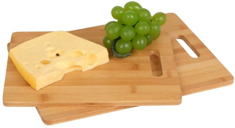 Buri - Bambus Schneidebretter 2er-Set Küchenbrett Holzbrett Schneidbrett Servierbrett