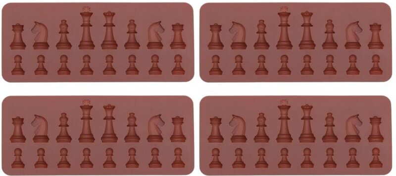 Silikon-Kuchenform in Schachform, Kuchenform, Schokoladenkuchenform für Backzubehör, DIY-Projekte, 4-teilig