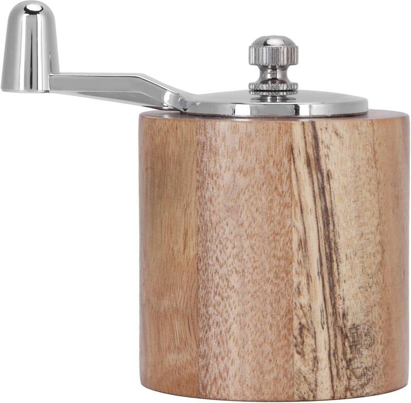 Gewürzmühle, manuelle Pfeffermühle, Mahlwerk mit langer Kurbel für den Heimgebrauch