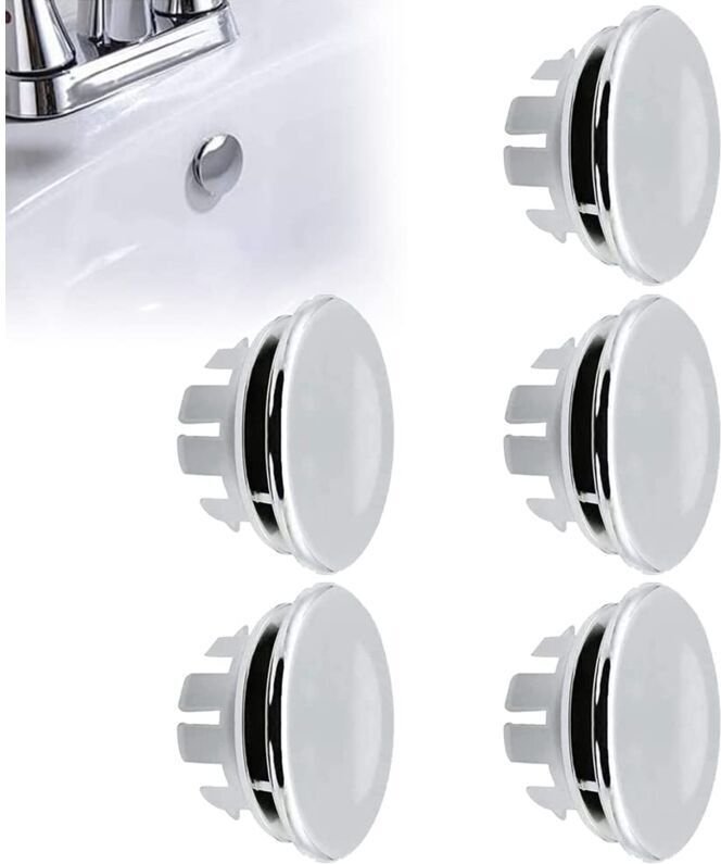 Odipie - Spülbecken-Überlaufstopfen, Überlauf-Stopper-Ring, runde Loch-Spülbeckenverkleidung, Ablaufloch-Ersatzteile, ru...