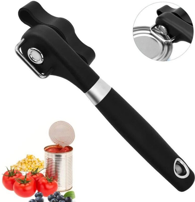 Longziming - Manueller Dosenöffner, Dosenöffner, ergonomisches, rutschfestes Design mit glatter Kante, keine scharfen Sc...