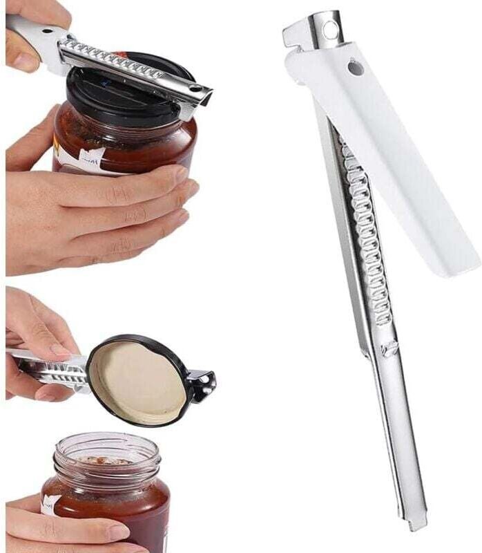 Müheloser Glasöffner für Arthritis, Senioren, leicht zu öffnen, verstellbarer Griff, Edelstahl